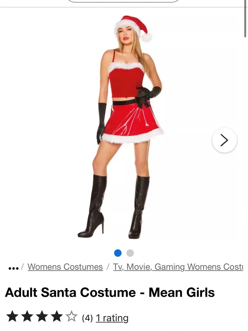 Spirit Adult X-Small Mean Girls Santa’s Helper Costume NWT - Picture 7 of 7